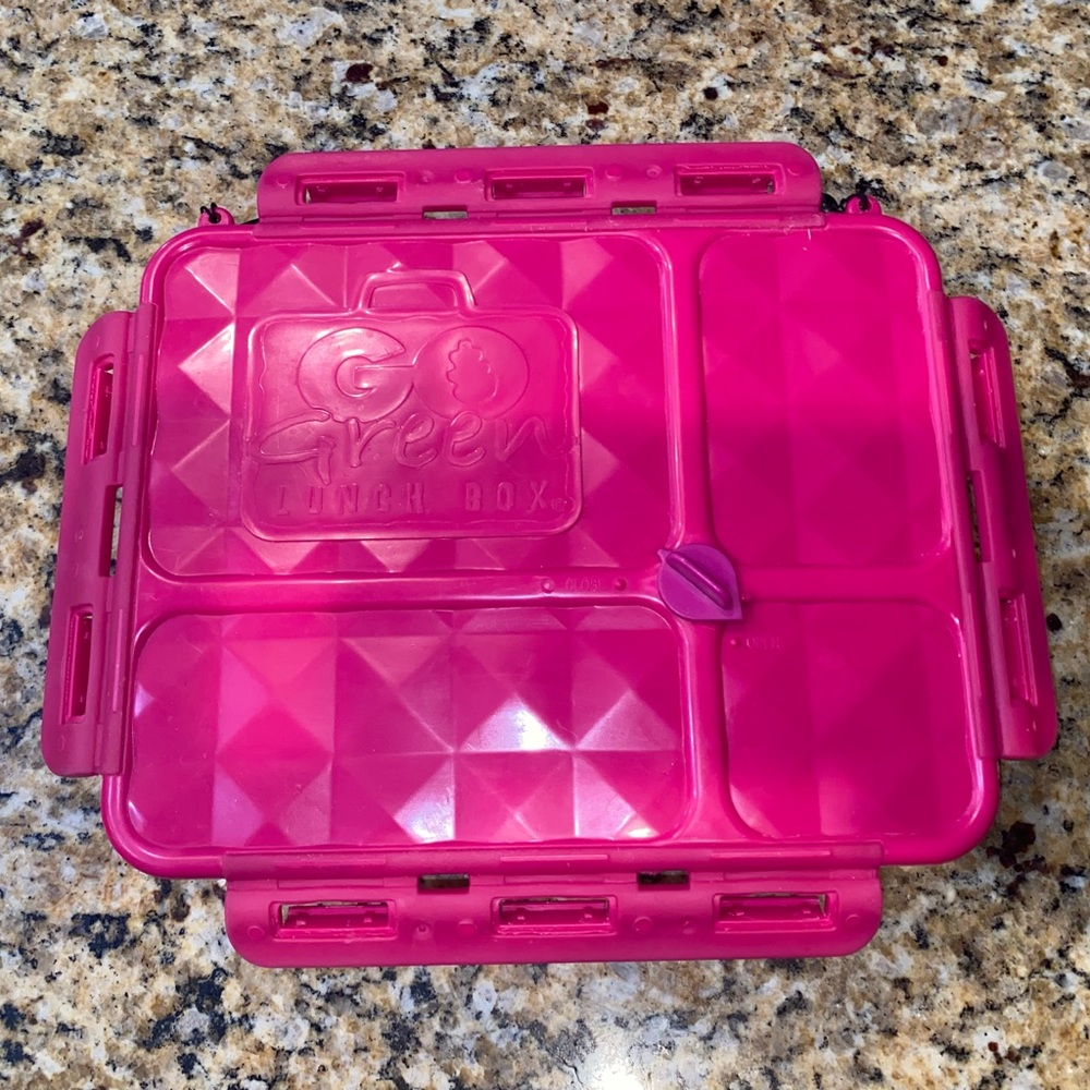 Pink Bento lunchbox. GoGreen. EUC. Leakproof